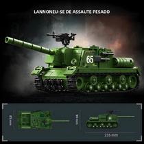 Brinquedo De Blocos De Montar Do Canhão Antitanque Autopropelido Soviético ISU-152 Para Meninos Brinquedo De Blocos De Montar Do Canhão Antitanque Autopropelido Soviético ISU-152 Para Meninos
