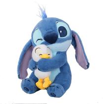 Brinquedo de boneca de pelúcia Blue Stitch Hug Duck 30 cm de pelúcia macia