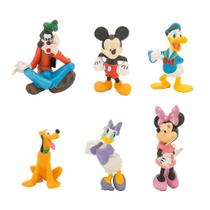 Brinquedo de boneco, 6 peças, modelo Mickey Minnie Goofy Pluto Donald