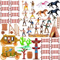 Brinquedo de bonecos PROLOSO Cowboys & Indians 56 unidades