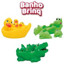 Brinquedo de Borracha Banho Brinq Patinho / Jacarezinho / Sapinho 3 Modelos Sortidos Polibrinq - BB3000