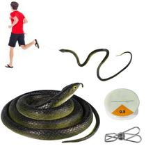 Brinquedo de brincadeira ADULLPONY Fake Snake Rubber realista de 120 cm com corda