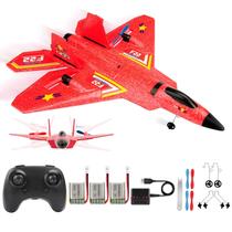 Brinquedo de caça a jato RC Airplane ANTSIR F-22 Raptor para crianças vermelho Brinquedo de caça a jato RC Airplane ANTSIR F-22 Raptor para crianças vermelho