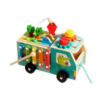 Brinquedo De Caminhão De Fazenda De Madeira Para Crianças, Multifuncional, Classificação De Formas,