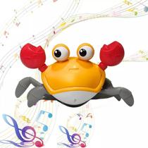 Brinquedo de caranguejo que anda para bebês, com música interativa para crianças, para desenvolvimento e aprendizagem