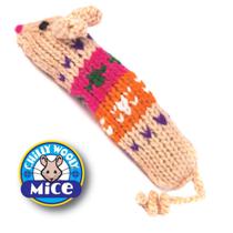Brinquedo de Catnip Chilly Dog - Orgânico, de Lã e Tricotado à Mão para Gatos