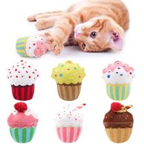 Brinquedo de Catnip Cupcake CiyVolyeen - 6 Peças para Gatos e Gatinhos