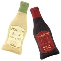 Brinquedo de Catnip Plum Hill em Formato de Garrafa de Vinho para Gatos e Gatinhos