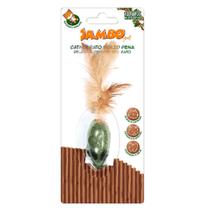 Brinquedo de Catnip Rato Solid com Pena - Jambo Brinquedo de Catnip Rato Solid com Pena - Jambo