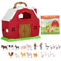 Brinquedo de celeiro Nicedeal Brinquedo de celeiro para crianças de 4 a 6 anos com animais de fazenda Brinquedo de celeiro Nicedeal Brinquedo de celeiro para crianças de 4 a 6 anos com animais de fazenda