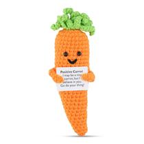 Brinquedo de cenoura de lã tricotada PEUTIER Funny Positive Carrot