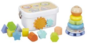 Brinquedo de classificação Amazon Basics Wooden Shape Sorter com mais de 12 meses