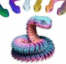 Brinquedo de cobra, animais impressos em 3D, articulação móvel, brinquedo Fidget