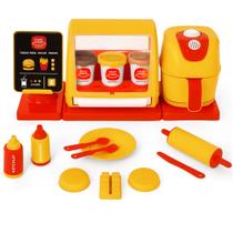 Brinquedo de Comidinha Infantil Fast Food Monta e Desmonta Fast Food Completo