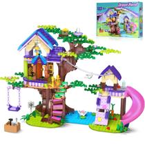 Brinquedo de construção Booyuer Friends Treehouse com luz LED 751 unidades
