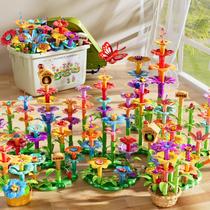 Brinquedo de Construção de Jardim de Flores TEMI (224 Peças) - Para Meninas de 3 a 6 Anos