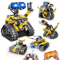 Brinquedo de construção de robôs HOGOKIDS 5 em 1, controle remoto e APP, 520 unidades