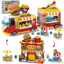 Brinquedo de construção HOGOKIDS City Burger Truck House 826 unidades