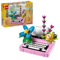 Brinquedo de construção LEGO Creator 3 em 1 Máquina de escrever com flores 31169