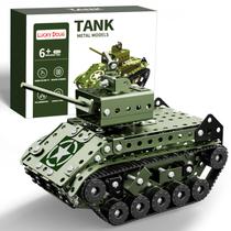 Brinquedo de construção Lucky Doug Model Army Tank 284 peças para crianças de 8 a 12 anos