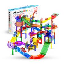 Brinquedo de construção PicassoTiles Marble Run Car Race Track