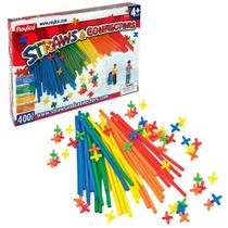 Brinquedo de construção Roylco Straws & Connectors, pacote com 400