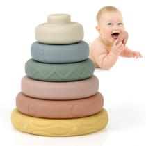 Brinquedo de construção Stacking Rings Mini Tudou Soft com mais de 6 meses
