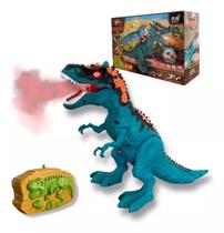 Brinquedo de controle remoto dinossauro solta fumaça com luz