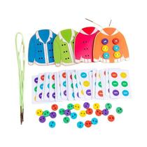 Brinquedo De Costura Para Crianças: Jogo De Botões Para Enfiar, Auxílio Didático Para Habilidades