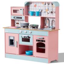 Brinquedo de cozinha Play VEVOR Wooden com luzes e sons para crianças de 3 a 8 anos