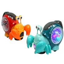 Brinquedo De Criança Caracol Musical Luz De Led Caramujo Interativo Lesma Dia Das Crianças