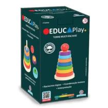 Brinquedo De Criança Educativo De Madeira Torre