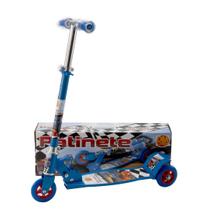 Brinquedo De Crianças Patinete Azul De Carros De Corrida - DM Toys