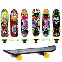 Brinquedo de Dedo 10cm Kit 6 Mini Skate Radical Art Brink