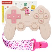 Brinquedo de dentição BIGSPINACH em formato de controle de videogame, silicone para bebê Brinquedo de dentição BIGSPINACH em formato de controle de videogame, silicone para bebê