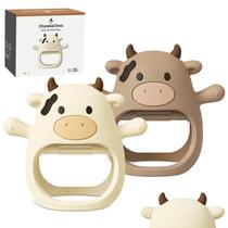 Brinquedo de dentição para bebê ChooKaChoo Luva de silicone 2 unidades