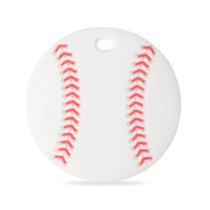 Brinquedo de dentição para bebê Cuebo em silicone, seguro para freezer, formato de bola de beisebol Brinquedo de dentição para bebê Cuebo em silicone, seguro para freezer, formato de bola de beisebol