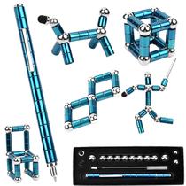 Brinquedo de descompressão Magnetic Fidget Pen QAQcew para crianças azul