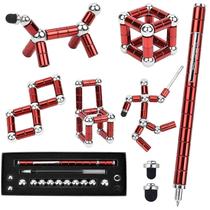Brinquedo de descompressão magnética Fidget Pen WQWQUU para crianças vermelho