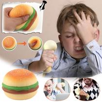 Brinquedo de descompressão TPR Soft Plastic Simulation Food Vent Burger