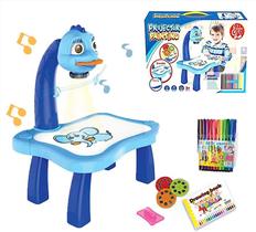 Brinquedo de desenho com projetor e acessórios - azul