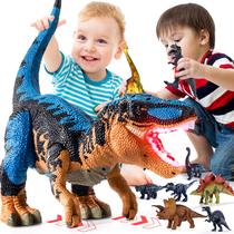 Brinquedo de dinossauro BlMukce Large Tyrannosaurus Rex com mais de 10 dinossauros