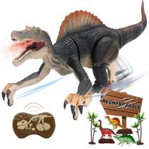 Brinquedo de dinossauro com controle remoto MAMABOO Spray Raptor para crianças