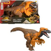 Brinquedo de dinossauro Mattel Jurassic World Rebirth Wild Roar Utahraptor