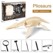 Brinquedo de dinossauro montado diy infantil Arqueologia Esqueleto fóssil de dinossauro