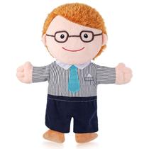 Brinquedo de dramatização de pelúcia Puppet ZJoey Family, boneco de 30 cm