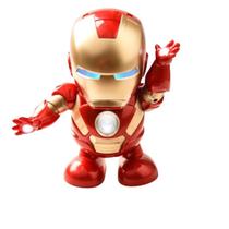 Brinquedo de Educação Infantil Elétricos Homem De Ferro Vingadores Aranha Super Herói Robô Dança Musical 19cm