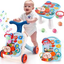 Brinquedo de empurrar Baby Walker AuntyFey 3 em 1 para bebê de 1 ano