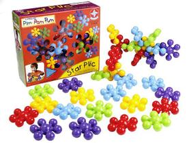 Brinquedo de encaixar e montar star plic - estrela