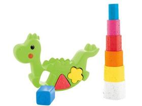 Brinquedo de Encaixar Lino Leaning Dino Chicco - 10 Peças